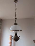 Antieke Hanglamp met Melkglas Kap, Ophalen
