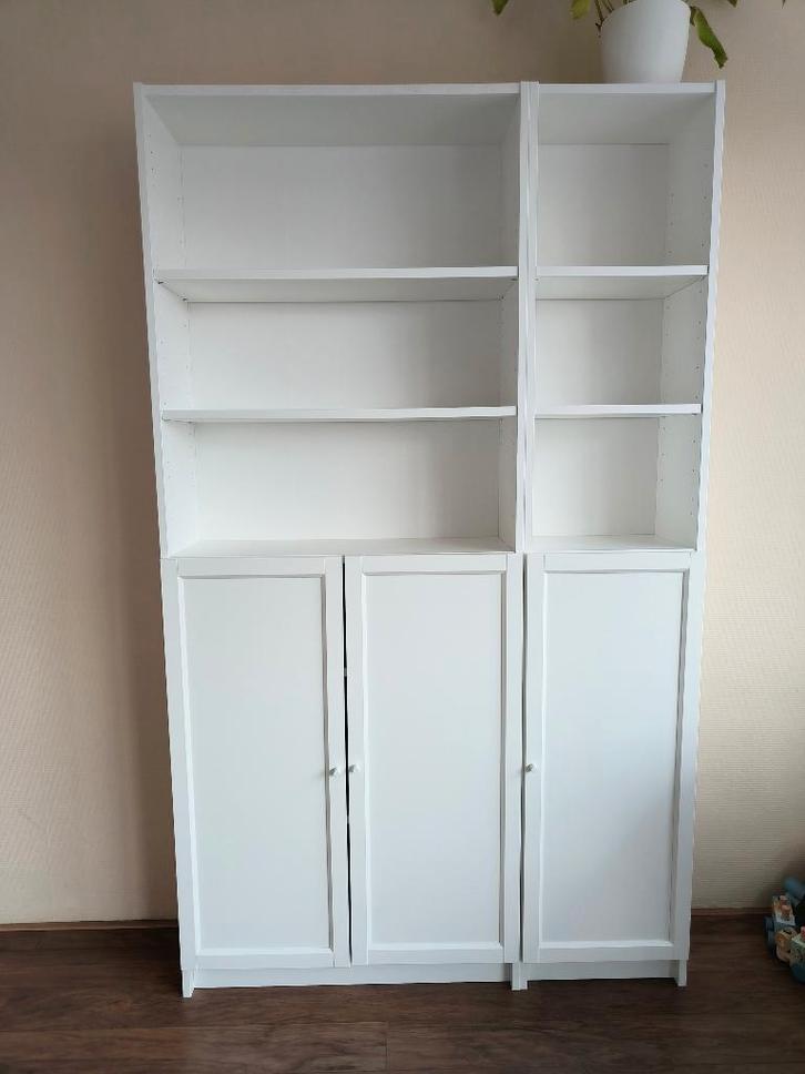 Ikea Billy kast, Huis en Inrichting, Kasten | Boekenkasten, Zo goed als nieuw, 100 tot 150 cm, 200 cm of meer, 25 tot 50 cm, Met deur(en)