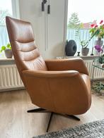 Leren Relaxstoel / Sta-op stoel cognac kleur, Huis en Inrichting, Fauteuils, Ophalen, Zo goed als nieuw, 50 tot 75 cm