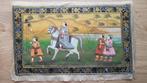 oud zijde schilderij van  jachttafereel uit India, Ophalen of Verzenden