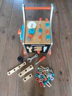 Janod Brico'kids loopwagen met bankschroef + extra set, Kinderen en Baby's, Speelgoed | Houten speelgoed, Ophalen of Verzenden