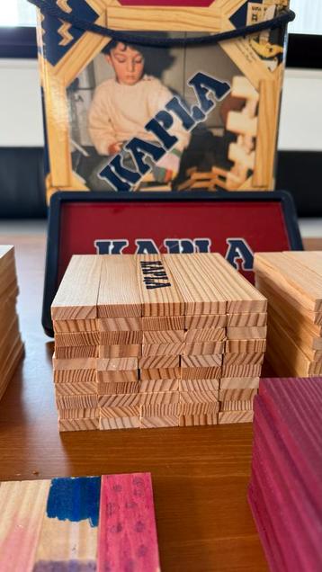 Kapla Houten Bouwstenen - Wit, Rood & Versierd beschikbaar voor biedingen