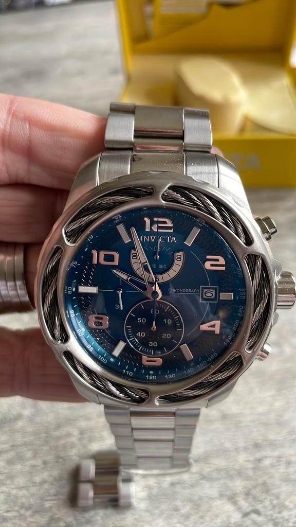 Invicta 31210 Bolt, Sieraden, Tassen en Uiterlijk, Horloges | Heren, Zo goed als nieuw, Polshorloge, Overige merken, Staal, Staal