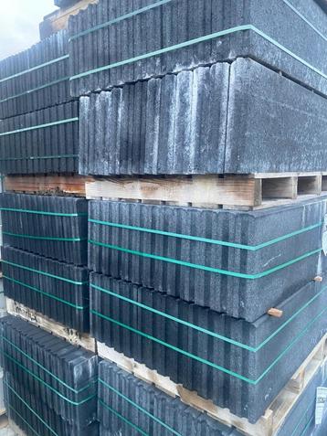 Rechte Betonbanden 6x30x100 Antraciet Kalkuitbloei Goedkoop! beschikbaar voor biedingen