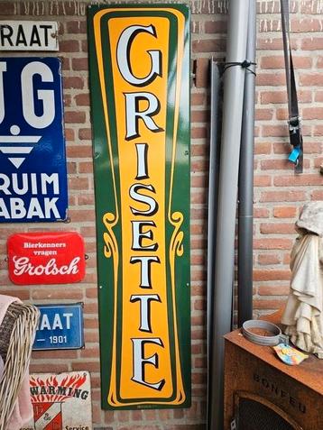 Groot emaille bord Grisette beschikbaar voor biedingen