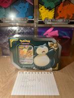 Tag Team Tin Eevee en Snorlax, Hobby en Vrije tijd, Verzamelkaartspellen | Pokémon, Ophalen of Verzenden, Zo goed als nieuw, Boosterbox