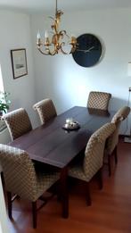 Koloniale eethoek met 6 stoelen, Huis en Inrichting, Complete eetkamers, Ophalen of Verzenden, Gebruikt