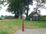 Forse Lantaarnpaal - 320 cm - Gietijzer Menie Ruw met Zwarte, Gebruikt, Staande lamp, Ophalen of Verzenden, Netvoeding