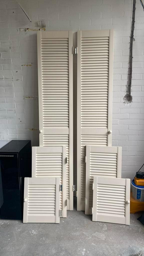 Louvredeur Louvre deuren 6 Louvredeurtjes in 3 maten, Doe-het-zelf en Verbouw, Deuren en Horren, Binnendeur, Minder dan 200 cm