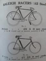 antieke fiets RALEIGH kataloog folder 1917 oldtimer rijwiel, Boeken, Ophalen of Verzenden