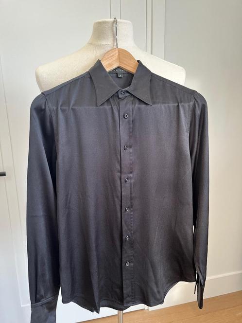 Ralph Lauren Black Label collectie - zijden blouse - zwart, Kleding | Dames, Blouses en Tunieken, Gedragen, Maat 36 (S), Zwart