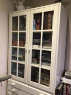 Vitrine kast, vintage, Ikea, wit, Huis en Inrichting, Kasten | Vitrinekasten, Ophalen, 100 tot 150 cm, 50 tot 100 cm, Zo goed als nieuw