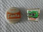 fuji reclame speld + fanta button 70-80'er jaren, Verzamelen, Ophalen, Gebruiksvoorwerp