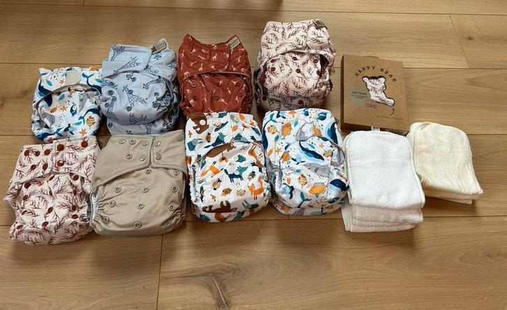 Nieuwe set wasbare luiers Happy Bear, Kinderen en Baby's, Overige Kinderen en Baby's, Nieuw, Ophalen