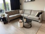 Hoekbank – 226x287 cm – grof geweven linnen-look stof, Ophalen, Gebruikt, Hoekbank, 75 tot 100 cm
