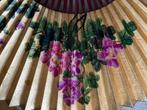 chinese waaier doorsnee 200 cm hout met bloemenprint, Ophalen, Zo goed als nieuw