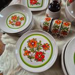 6 pers. Prachtig vintage servies ongebruikt oranje-groen, Ophalen, Zo goed als nieuw, Overige stijlen, Porselein