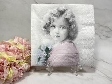 Sagen knutsel servetten vintage meisje decoupage nr HM386 beschikbaar voor biedingen