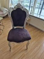 Fauteuil Barok met zwart fluweel, Ophalen, Hout, Minder dan 50 cm, Gebruikt