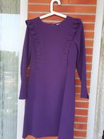 Jurk met volant paars, Kleding | Dames, Maat 38/40 (M), H&M, Paars, Ophalen of Verzenden