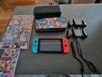 Nintento switch met 5 spellen, Spelcomputers en Games, Spelcomputers | Nintendo Switch, Ophalen, Zo goed als nieuw, Met 1 controller