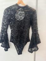 Super gave doorschijnende Body Gaas Zwart Gothic 34 XS nieuw, Zwart, Nieuw, Ophalen of Verzenden, Lange mouw