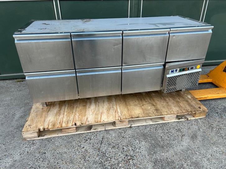 Koelwerkbank Horeca Met Defect Zie Omschrijving, Witgoed en Apparatuur, Koelkasten en IJskasten, Zo goed als nieuw, Met aparte vriezer