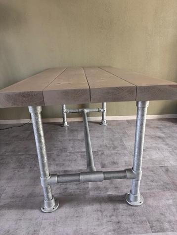 Massieve steigerhouten eettafel –6cm dik–robuust & stijlvol beschikbaar voor biedingen