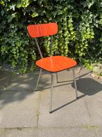 Vintage retro formica brabantie stoel oranje, Ophalen, Overige kleuren, Vintage, Zo goed als nieuw