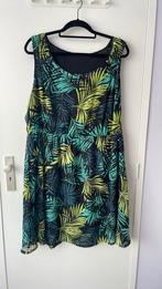 Zomerjurkje tropische print maat 48, Kleding | Dames, Jurk, Ophalen of Verzenden, Zo goed als nieuw, Zwart