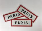 Vintage aluminium bordje bebouwde kom Paris wit / rood, Ophalen of Verzenden