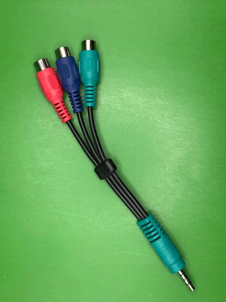 Korte stevige component kabel voor audio en video overdracht, Audio, Tv en Foto, Audiokabels en Televisiekabels, Nieuw, Componentkabel