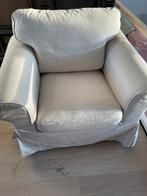Ektrop beige stoel, 100 tot 125 cm, 75 tot 100 cm, Stof, Zo goed als nieuw
