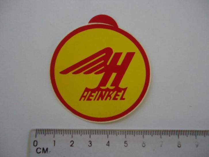 sticker oud HEINKEL scooter tourist motorfiets retr oldtimer, Verzamelen, Stickers, Zo goed als nieuw, Bedrijf of Vereniging, Verzenden