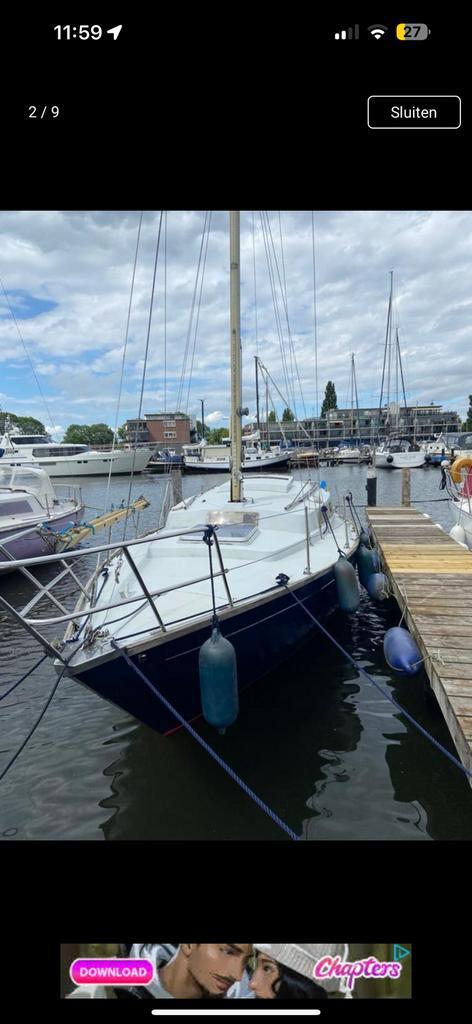 Zeilboot | Zeiljacht | 10,5M Kajuitzeilboot - licht opknaper, Watersport en Boten, Zeilen en Zeiltoebehoren, Gebruikt, 6 meter of meer