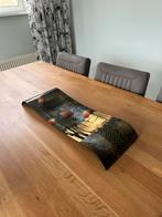 Decoratieve schaal gegolfd zwart/goud, Ophalen, Zo goed als nieuw, Rond, Overige materialen