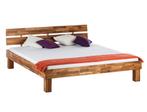 Compleet bed massief hout inclusief matras, Ophalen of Verzenden, 140 cm, Zo goed als nieuw, Hout