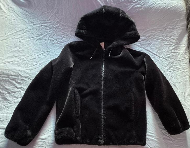 Jas Imitatiebont  - inclusief verzendkosten, Kleding | Dames, Jassen | Winter, Nieuw, Maat 36 (S), Zwart, Ophalen of Verzenden