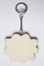 Sleutelhanger hout triplex wolk 6,5 x 5,5 cm, dikte 3 mm, Nieuw, Ophalen of Verzenden, Materiaal