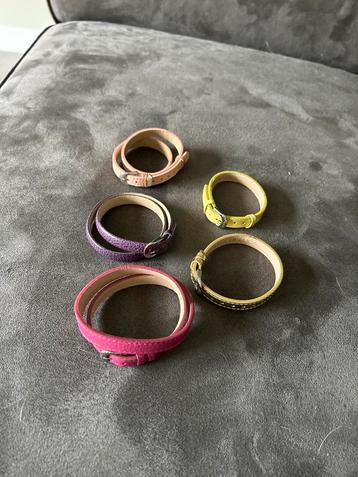 Rosa di Luca leren armbanden set beschikbaar voor biedingen