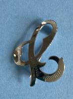 Zilveren broche zilver letter 835, Ophalen of Verzenden, Zo goed als nieuw, Minder dan 4 cm, Zilver