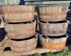 eikenhouten whiskeykuip regenton/wijnvat vat olijf bloembak, Tuin en Terras, Nieuw, Rond, Hout, 60 tot 100 cm