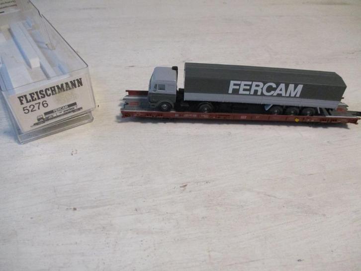 Fleischmann Rollende Landstrasse Wagen no 5276, Hobby en Vrije tijd, Modeltreinen | H0, Zo goed als nieuw, Wagon, Gelijkstroom