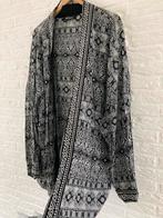 Ulla Popken kimono blouse zwart wit Print pom anna etoile, Zwart, Maat 42/44 (L), Ulla Popken, Ophalen of Verzenden