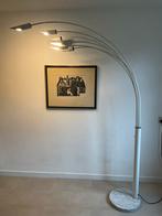 Vintage booglamp met marmeren voet, Ophalen, Gebruikt, Metaal, 150 tot 200 cm