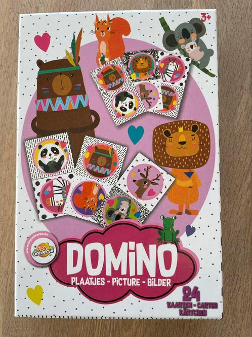 Dieren Domino. 24 kaarten., Hobby en Vrije tijd, Gezelschapsspellen | Kaartspellen, Zo goed als nieuw, Een of twee spelers, Drie of vier spelers