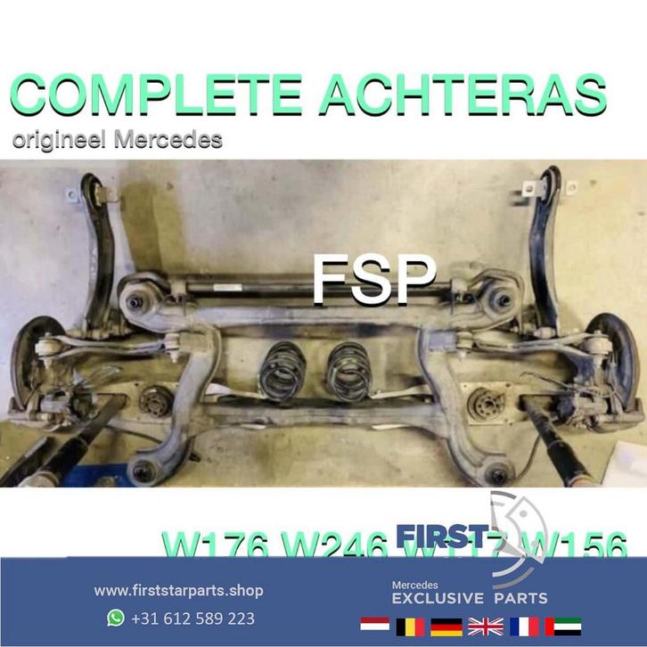Complete achteras Mercedes W176 A W246 B W117 CLA W156 GLA K, Auto-onderdelen, Ophanging en Onderstel, Mercedes-Benz, Gebruikt