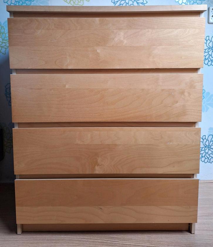 Licht eiken Malm kast van de Ikea, Huis en Inrichting, Kasten | Ladekasten, Gebruikt, 100 tot 150 cm, 50 tot 100 cm, 25 tot 50 cm