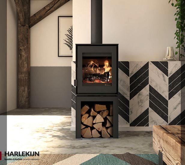 Dik Geurts Modivar 5 Store Houtkachel, Huis en Inrichting, Kachels, Zo goed als nieuw, Vrijstaand, Houtkachel, Hout, Ophalen