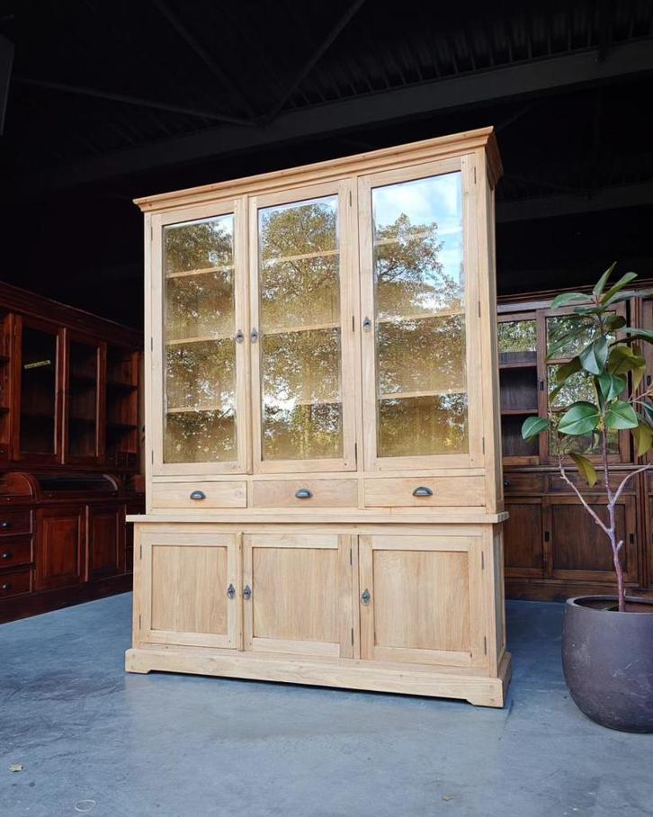 Stoere Buffetkast | Winkelkast | Teak Servieskast #2336, Huis en Inrichting, Kasten | Buffetkasten, Gebruikt, 200 cm of meer, 150 tot 200 cm
